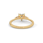 Heart and Pear-Shaped Lab-Grown Diamond Three-Stone Engagement Ring in Yellow Gold