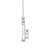 Hexagon Frame Lab-Grown Diamond Cluster Pendant in White Gold