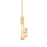 Hexagon Frame Lab-Grown Diamond Cluster Pendant in Yellow Gold