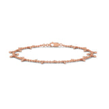 Lab-Grown Diamond Marquise Drop Chain Bracelet in Rose Gold
