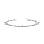 Lab-Grown Diamond Marquise Drop Chain Bracelet in White Gold