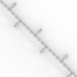 Lab-Grown Diamond Marquise Drop Chain Bracelet in White Gold