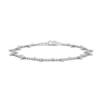 Lab-Grown Diamond Marquise Drop Chain Bracelet in White Gold