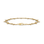 Lab-Grown Diamond Marquise Drop Chain Bracelet in Yellow Gold