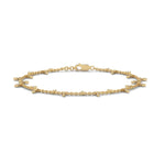 Lab-Grown Diamond Marquise Drop Chain Bracelet in Yellow Gold