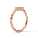 Lab-Grown Diamond Pavé Clover Motif Ring in Rose Gold