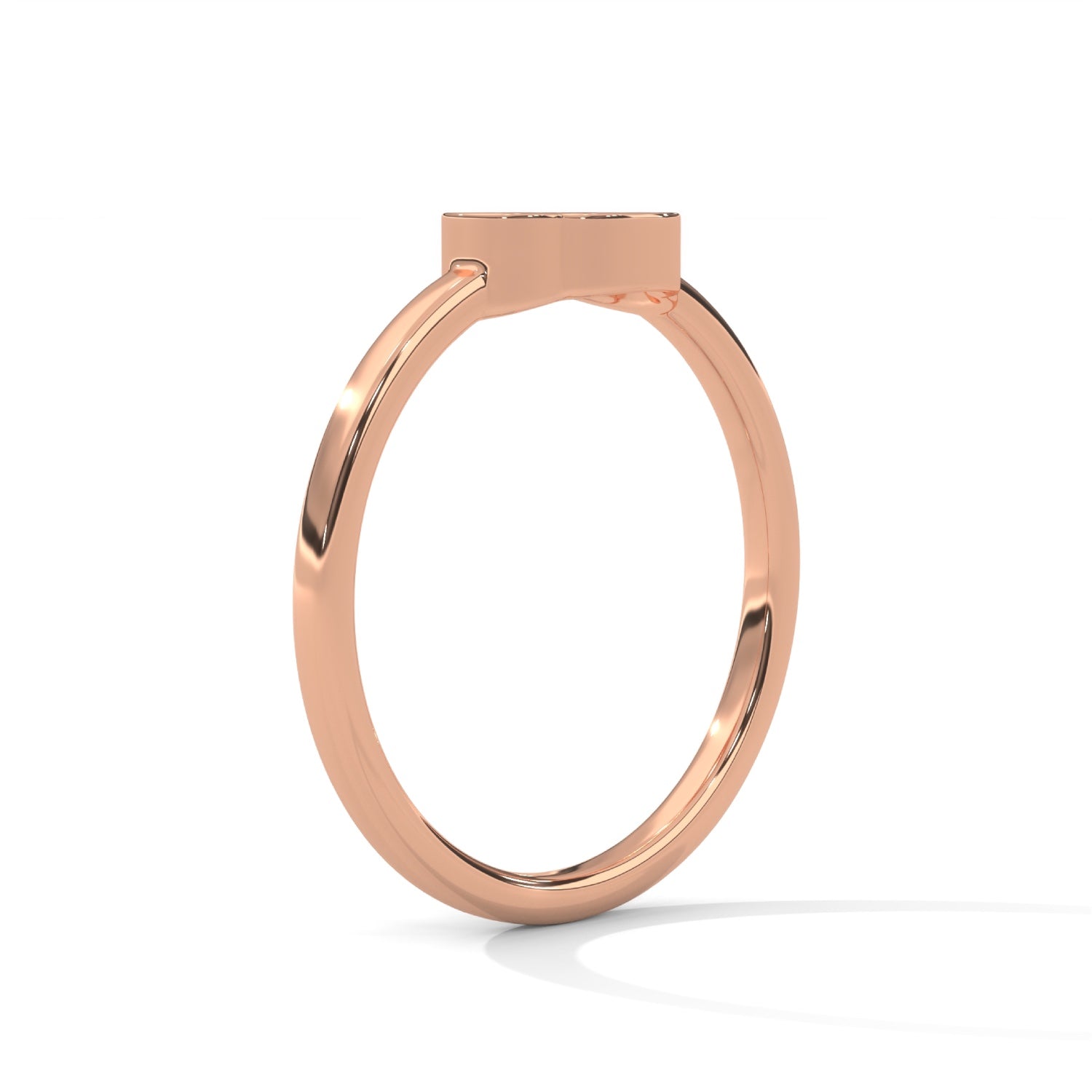 Lab-Grown Diamond Pavé Clover Motif Ring in Rose Gold