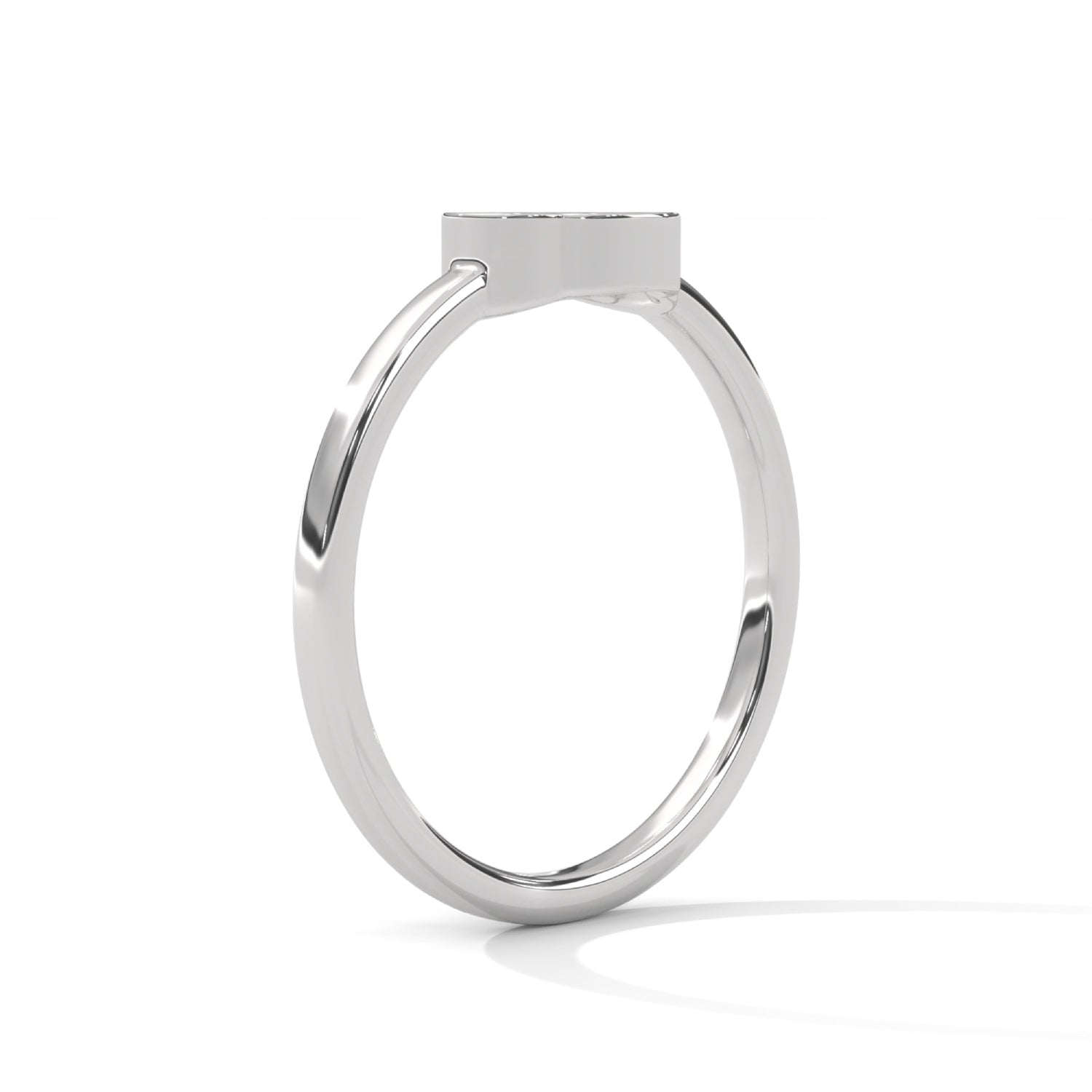 Lab-Grown Diamond Pavé Clover Motif Ring in White Gold
