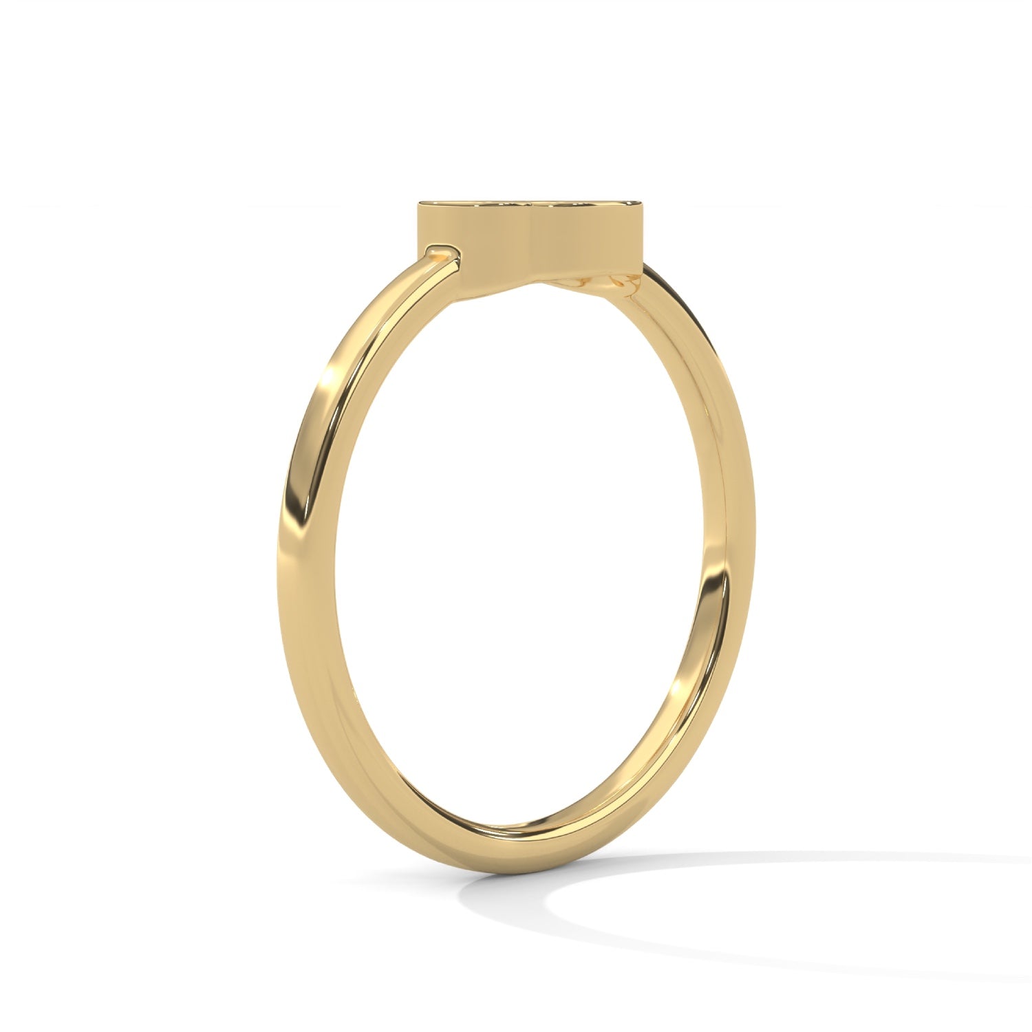 Lab-Grown Diamond Pavé Clover Motif Ring in Yellow Gold
