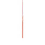 Lab-Grown Diamond Pavé Double Triangle Drop Pendant in Rose Gold