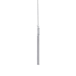 Lab-Grown Diamond Pavé Double Triangle Drop Pendant in White Gold