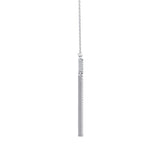 Lab-Grown Diamond Pavé Double Triangle Drop Pendant in White Gold