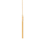 Lab-Grown Diamond Pavé Double Triangle Drop Pendant in Yellow Gold