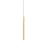 Lab-Grown Diamond Pavé Double Triangle Drop Pendant in Yellow Gold