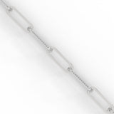 Lab-Grown Diamond Pavé Elongated Link Bracelet in White Gold