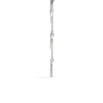 Lab-Grown Diamond Pavé Five-Star Necklace in White Gold