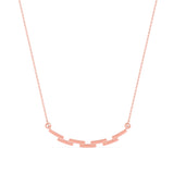 Lab-Grown Diamond Pavé Geometric Bar Pendant in Rose Gold