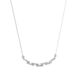 Lab-Grown Diamond Pavé Geometric Bar Pendant in White Gold