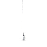 Lab-Grown Diamond Pavé Geometric Bar Pendant in White Gold