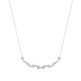Lab-Grown Diamond Pavé Geometric Bar Pendant in White Gold