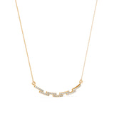 Lab-Grown Diamond Pavé Geometric Bar Pendant in Yellow Gold