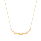 Lab-Grown Diamond Pavé Geometric Bar Pendant in Yellow Gold