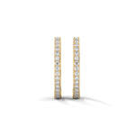 Lab-Grown Diamond Pavé Huggie Hoop Earrings in Yellow Gold