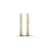 Lab-Grown Diamond Pavé Huggie Hoop Earrings in Yellow Gold
