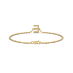 Lab-Grown Diamond Pavé Initial Bracelet in Yellow Gold