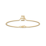 Lab-Grown Diamond Pavé Initial Bracelet in Yellow Gold