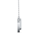 Lab-Grown Diamond Pavé Interlocking Geometric Pendant in White Gold