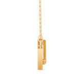 Lab-Grown Diamond Pavé Interlocking Geometric Pendant in Yellow Gold