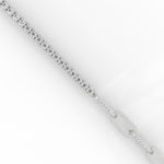 Lab-Grown Diamond Pavé Link Tennis Bracelet in White Gold