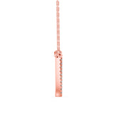 Lab-Grown Diamond Pavé Triangle Pendant in Rose Gold