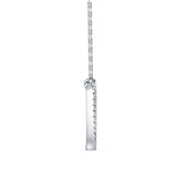 Lab-Grown Diamond Pavé Triangle Pendant in White Gold