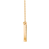 Lab-Grown Diamond Pavé Triangle Pendant in Yellow Gold
