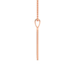 Lab-Grown Diamond Pavé Vertical Bar Pendant in Rose Gold