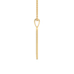 Lab-Grown Diamond Pavé Vertical Bar Pendant in Yellow Gold