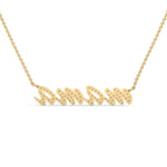 Lab-Grown Diamond Pavé “Mama” Pendant in Yellow Gold
