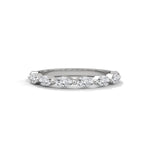 Marquise Cut Lab-Grown Diamond Half-Eternity Ring in White Gold