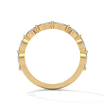 Marquise Cut Lab-Grown Diamond Half-Eternity Ring in Yellow Gold