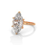 Marquise Cut Lab-Grown Diamond Solitaire Engagement Ring in Rose Gold