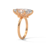 Marquise Cut Lab-Grown Diamond Solitaire Engagement Ring in Rose Gold