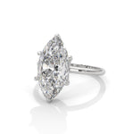 Marquise Cut Lab-Grown Diamond Solitaire Engagement Ring in White Gold