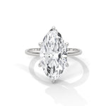 Marquise Cut Lab-Grown Diamond Solitaire Engagement Ring in White Gold