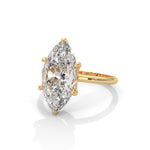 Marquise Cut Lab-Grown Diamond Solitaire Engagement Ring in Yellow Gold