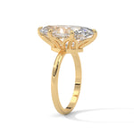 Marquise Cut Lab-Grown Diamond Solitaire Engagement Ring in Yellow Gold