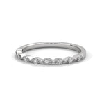 Marquise Cut Lab-Grown Diamond Stackable Ring in White Gold