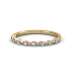 Marquise Cut Lab-Grown Diamond Stackable Ring in Yellow Gold