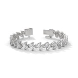 Marquise Cut Lab-Grown Diamond Tennis Bracelet in White Gold